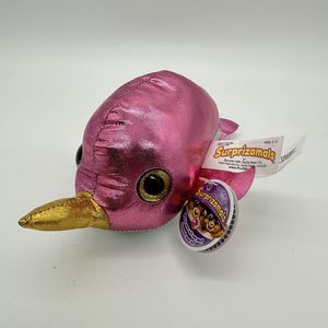 Surprizamals MINI SHINY PINK NARWHAL 3" Plush STUFFED ANIMAL Toy Beverly Hills